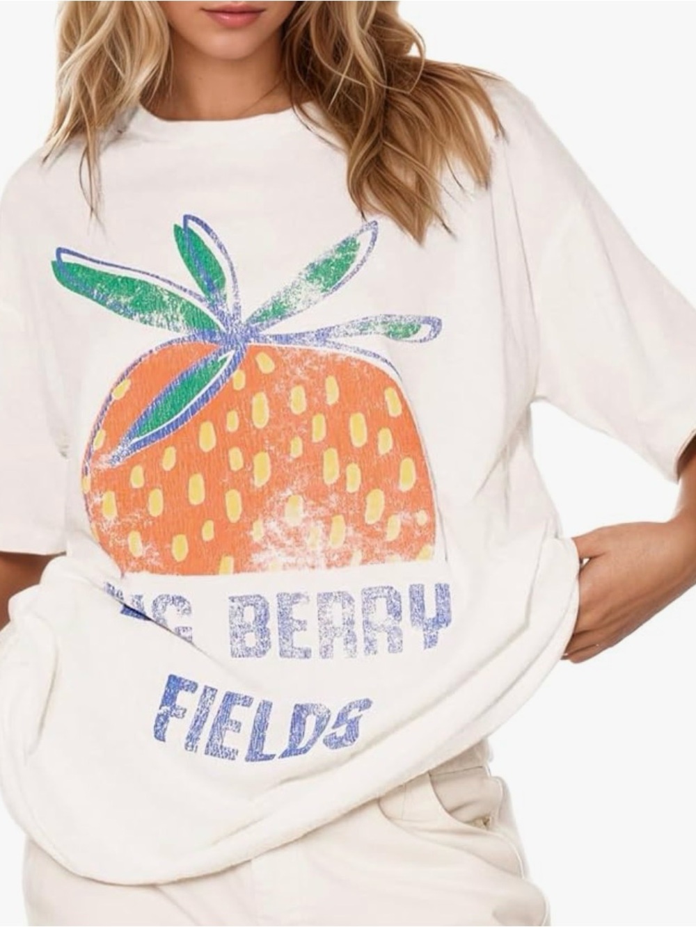 Orange Strawberry Graphic Tee